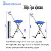 Folding Walking Cane Seat, Telescopic Tripod Stool, Lightweight, Height-Adjustable, Non-Slip Crutch for Seniors and People with Disabilities, for Fishing, Gardening, and Camping (#4) view 3