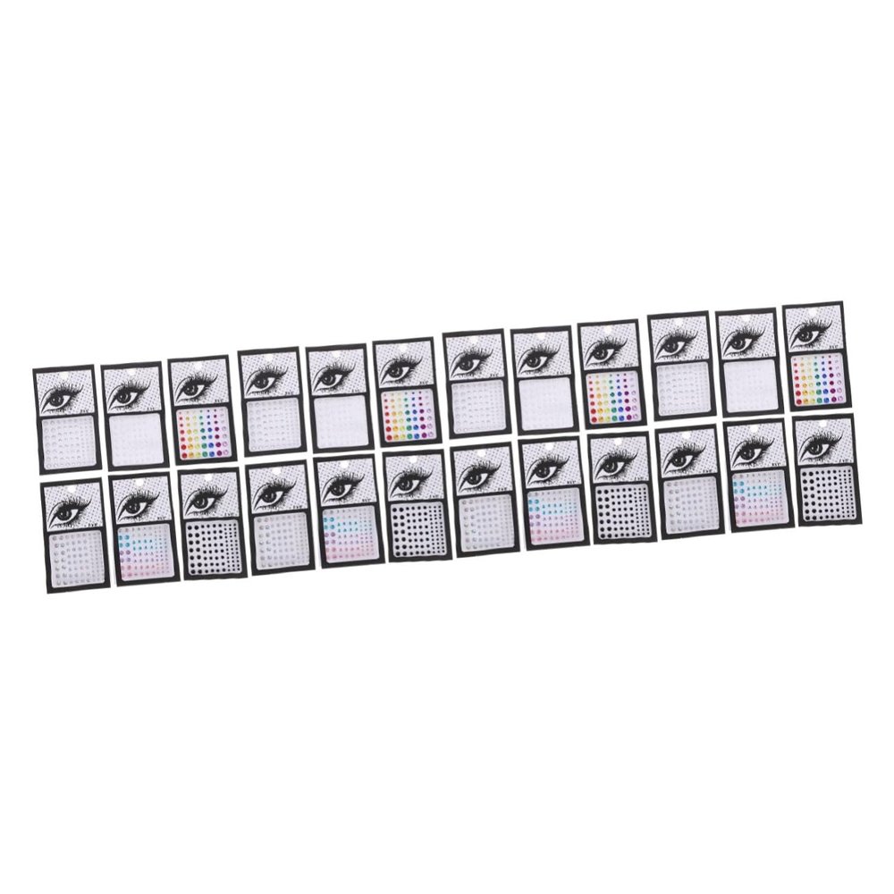 FOMIYES 24-Sheet Face Jewel Stickers, Shiny Acrylic Body Gems for Makeup, Festivals, Parties and Cosplay