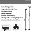 Folding Height-Adjustable T-Handle Walking Cane for Seniors view 3