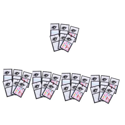FRCOLOR 5 Sets Acrylic Face Stickers with Heart and Star Rhinestones, 6 Sheets Each