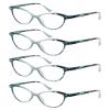HEEYYOK Women's Cat-Eye Reading Glasses with Floral Pattern, +1.00 view 2