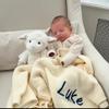 Reeg Personalized Embroidered Name Baby Blanket, Soft Breathable Knitted Cotton Blanket view 2