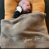 Reeg Personalized Embroidered Name Baby Blanket, Soft Breathable Knitted Cotton Blanket view 3