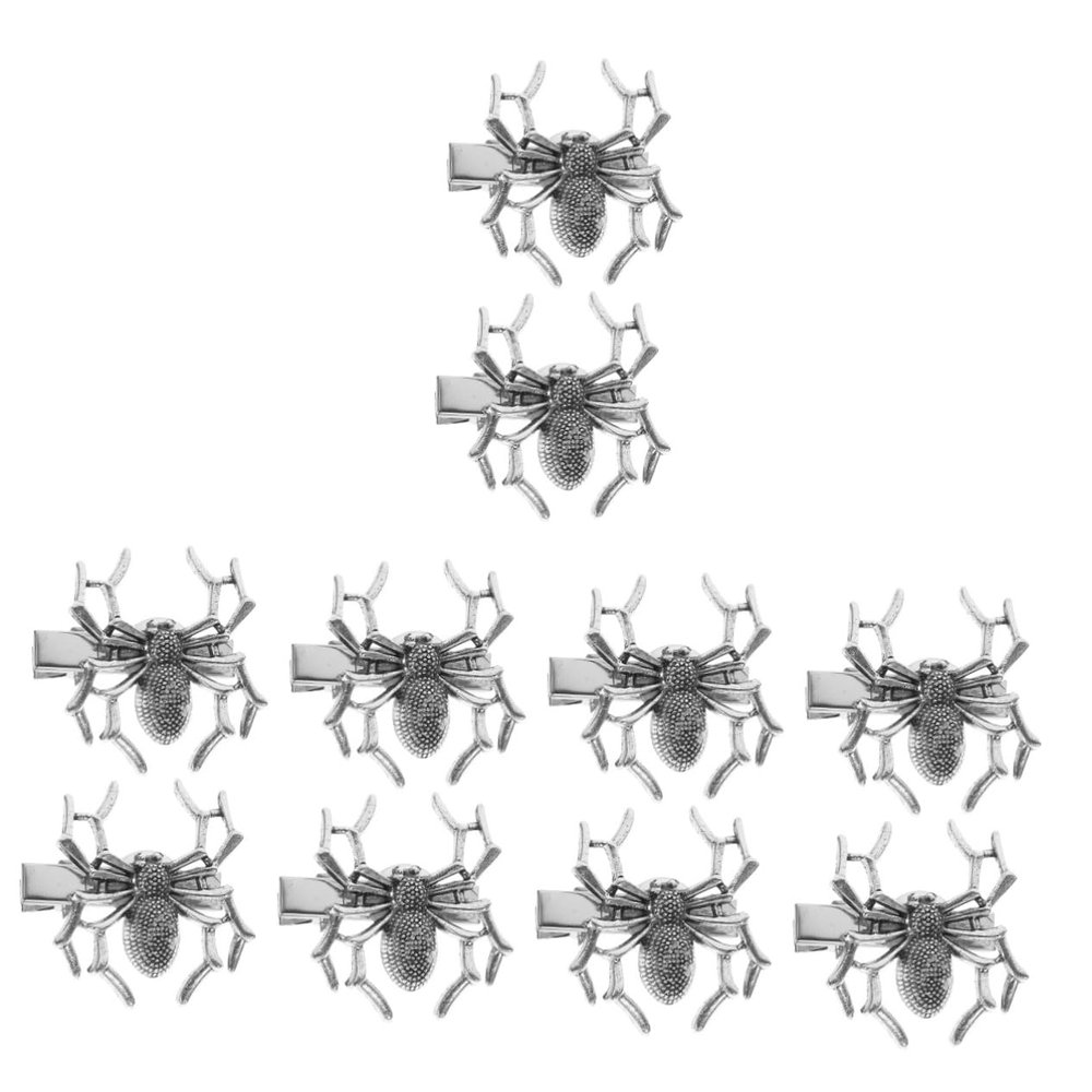 FRCOLOR 5 Sets Gothic Spider Halloween Hair Clips, 2 Pieces Each