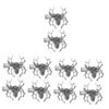 FRCOLOR 5 Sets Gothic Spider Halloween Hair Clips, 2 Pieces Each view 1