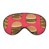 Soft Adjustable Sleep Mask with Red Hamburger Pattern view 1