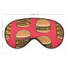 Soft Adjustable Sleep Mask with Red Hamburger Pattern view 2