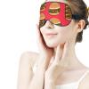 Soft Adjustable Sleep Mask with Red Hamburger Pattern view 4