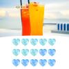 15 Reusable Ice Cubes, Cute Cartoon Heart Shape, Refreezable, Artificial Ice Cubes, Quick Cooling, Eco-Friendly, Washable Ice Cubes for the (Blue) view 3