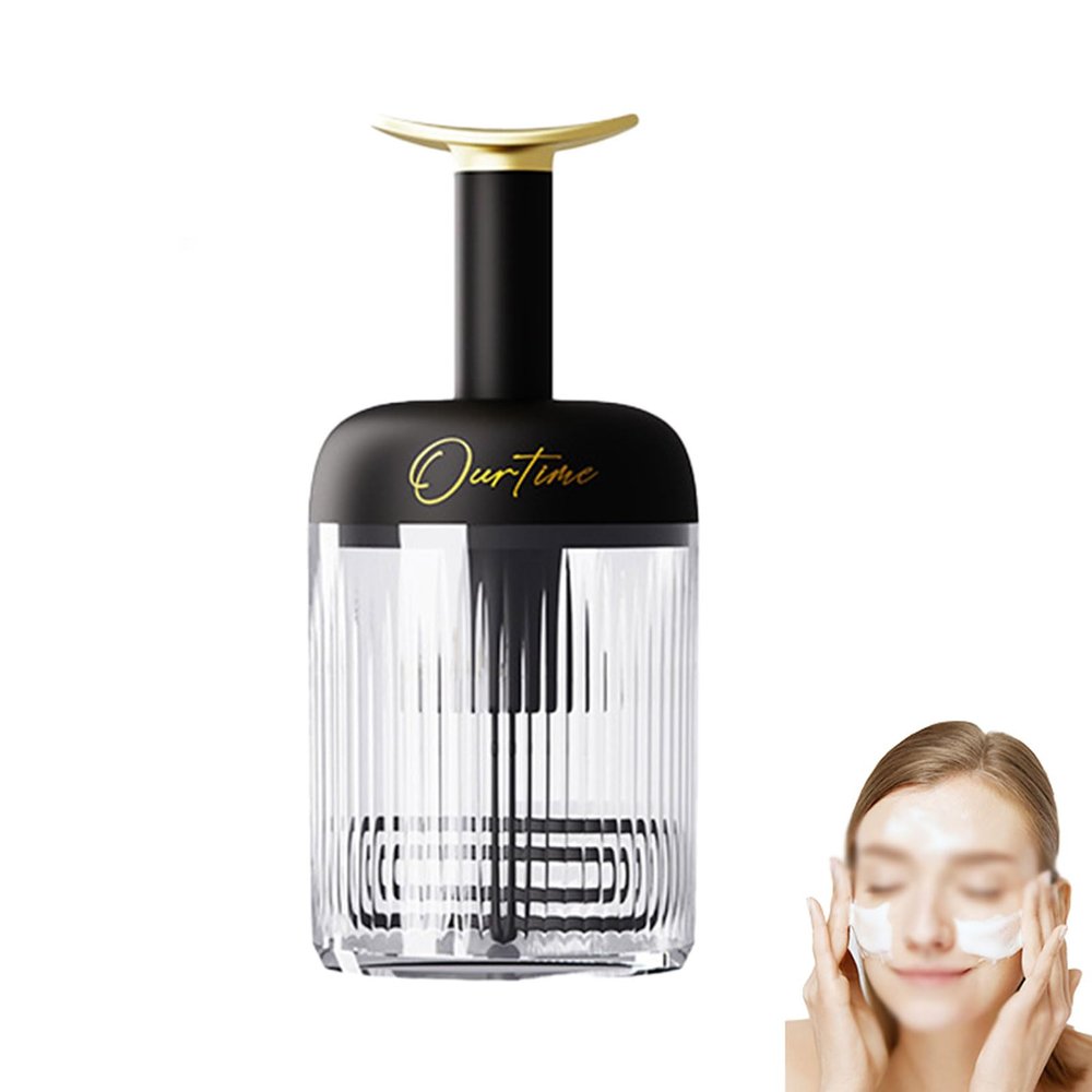 Facial Cleanser Foaming Cup, Portable Face Wash Tool, Black