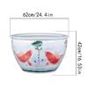 ARINAL Hand-Painted Ceramic Aquarium, Lotus Tank, 62 cm view 2