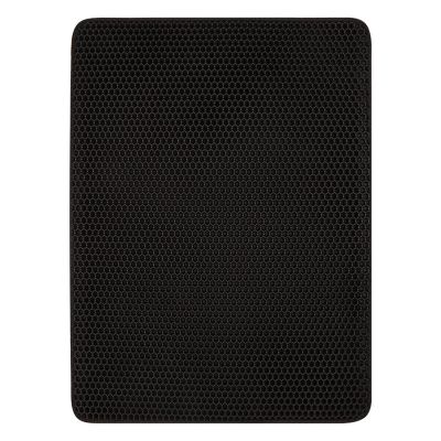 Cat Litter Mat, Double-Layer EVA, Waterproof, Black 40 x 50 cm