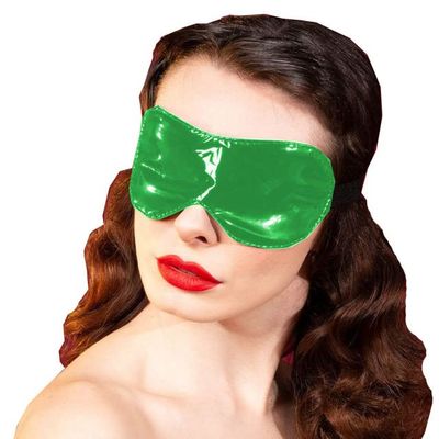 JQYTEN Simple Costume Prop Wetlook PVC Eye Cover for Women