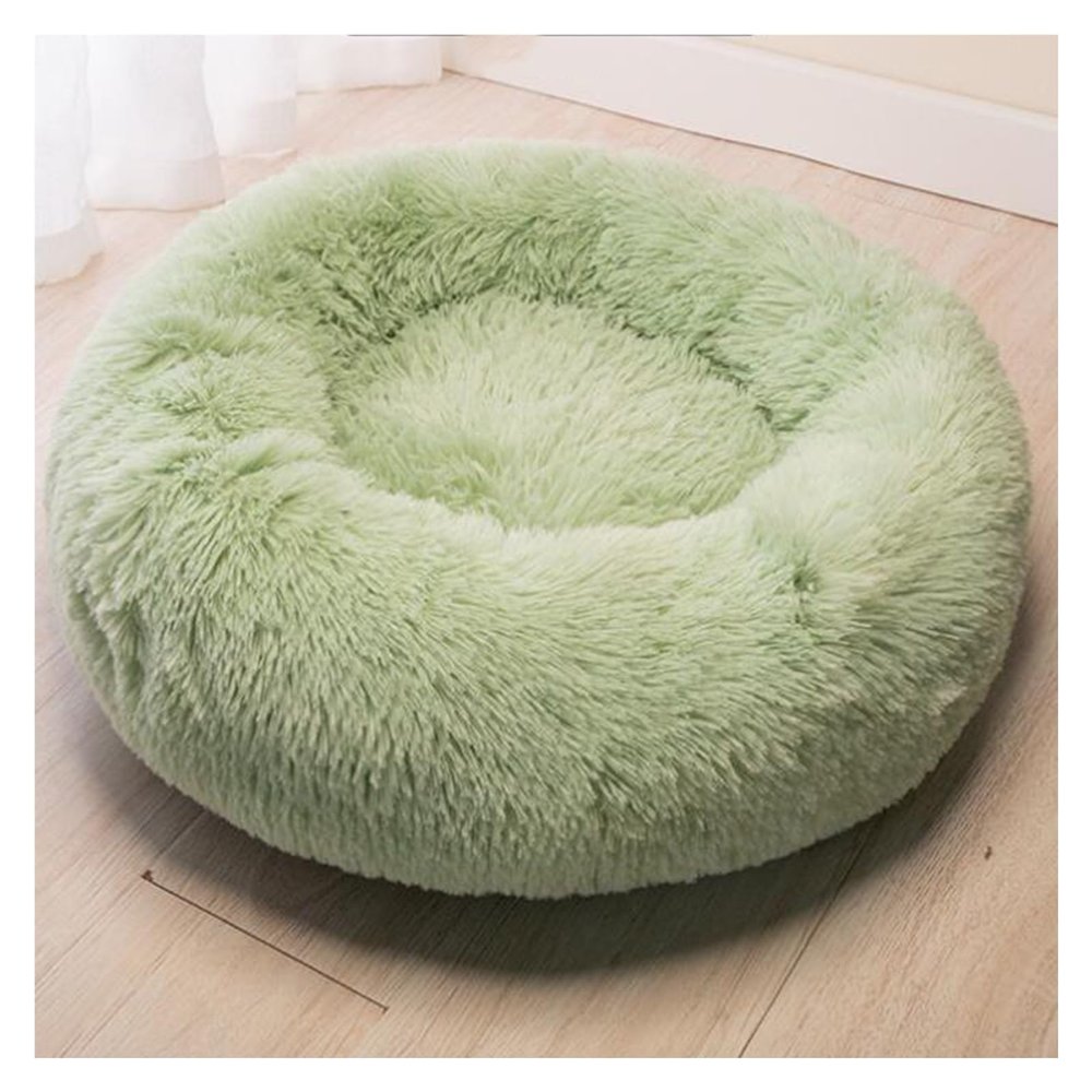 KYOFIS Cat & Dog Bed, Indoor Plush Pet Cushion, Soft, Long, Non-Slip, Washable, Calming, for Puppies and Kittens (D70 cm/27.55 in)