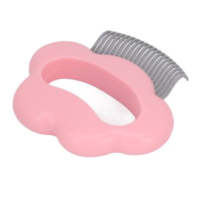 Cat Shell Comb, Cat Brush, Semi-Curved Teeth for Cats (Pink)