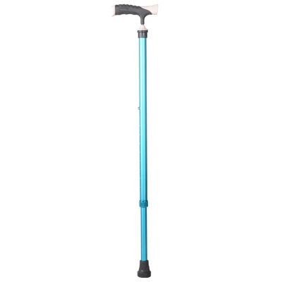 Height-Adjustable Trekking Cane, Aluminum Alloy Multifunctional Telescopic Lightweight Walking Stick for Older Adults (Blue)