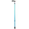 Height-Adjustable Trekking Cane, Aluminum Alloy Multifunctional Telescopic Lightweight Walking Stick for Older Adults (Blue) view 1