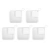 LEMCC 5-Piece Powder Puff Storage Box Set, Portable Makeup Sponge Holders, White Nail Tip Containers view 1