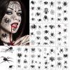 Halloween Spider and Cobweb Temporary Tattoos, 10 Sheets view 1