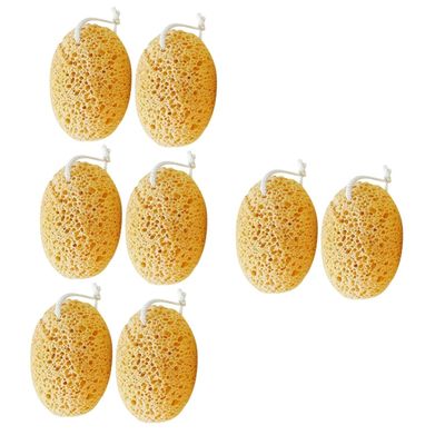 Beavorty 8-Pack Shower Sponges, Ergonomic Bath Sponges for Gentle Exfoliation and Daily Body Care with Hanging Loop and Quick-Drying Design