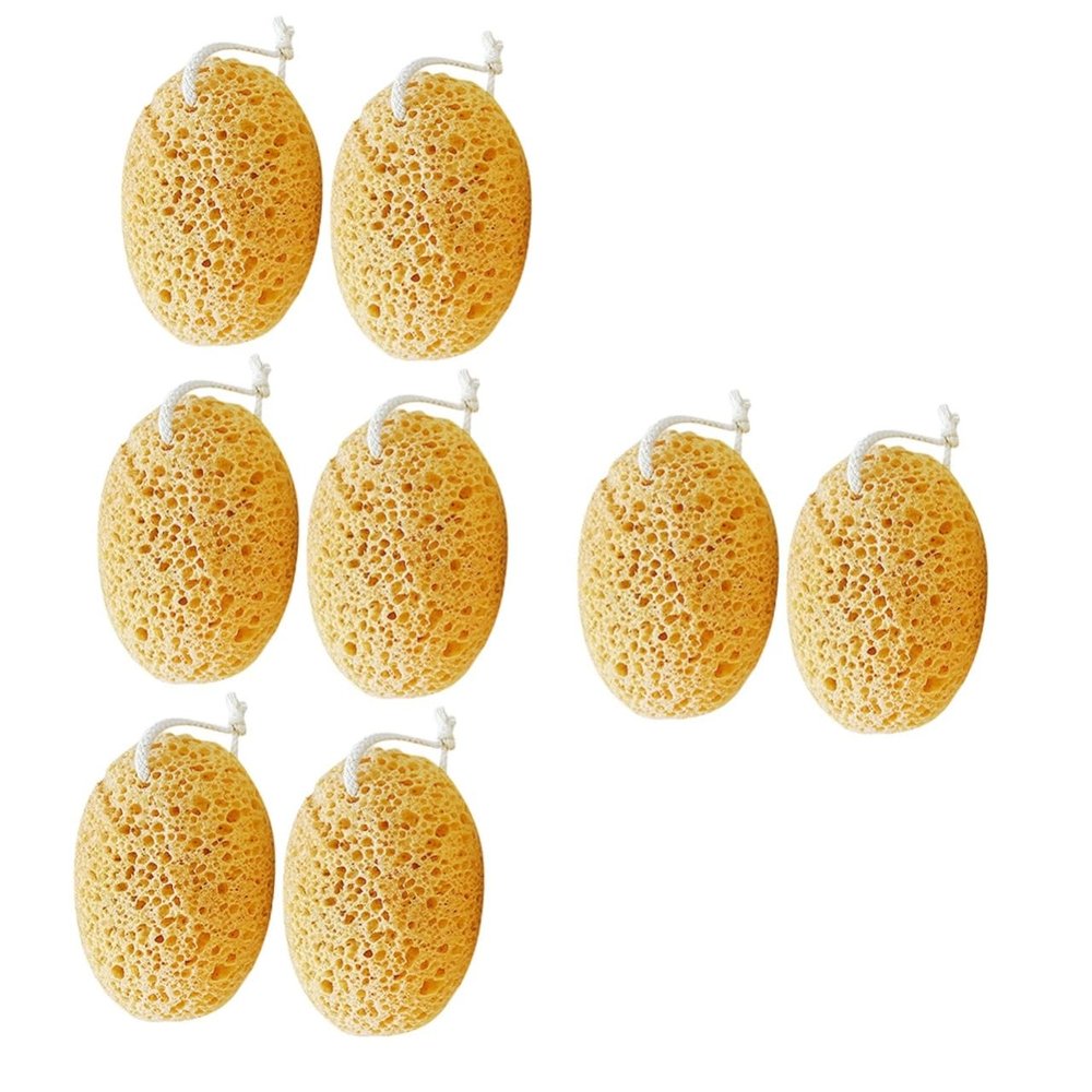 Beavorty 8-Pack Shower Sponges, Ergonomic Bath Sponges for Gentle Exfoliation and Daily Body Care with Hanging Loop and Quick-Drying Design