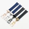 TPUOTI 20 mm Silicone Watch Strap for Omega Hippocampus 300 AT150 8900meters, Marine Rubber, Butterfly Buckle, Agate view 4