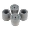 3 Sets of 4 Rubber Crutch Tips, Non-Slip Gray, 4 x 3.8 cm view 2