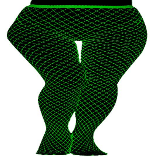 HIQUACC Glow-in-the-Dark White Fishnet Stockings, One Size
