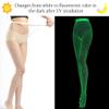 HIQUACC Glow-in-the-Dark White Fishnet Stockings, One Size view 2