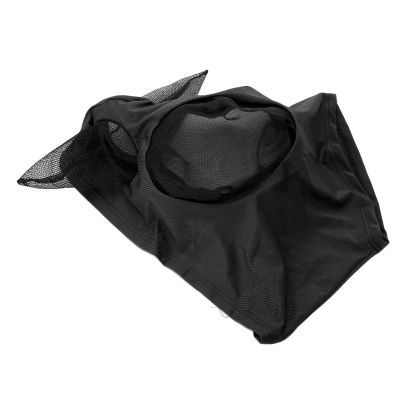 Horse Face Mask, Knitted Fly Mask, Effective Protection, Breathable with Extra Fine Mesh to Protect Your Horse's Face (Black)