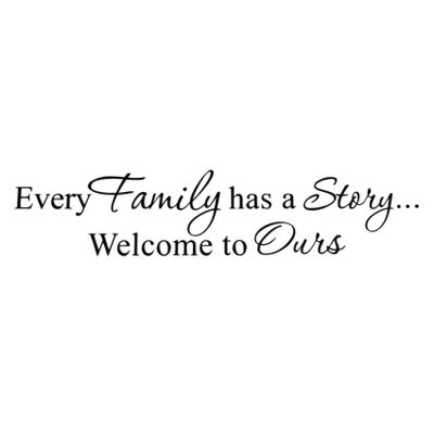 Jdeijfev PVC Wall Sticker with Inscription " has a Story Welcome to Ours", Black