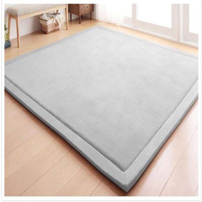 Dmkjdzsw Coral Velvet Baby Play Mat, Silver Gray, 60 x 100 cm