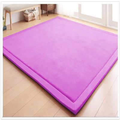 Dmkjdzsw Coral Velvet Baby Play Mat, Violet, 120 x 200 cm
