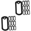 Warmhm 12-Pack Black Silicone Dog Tag Silencers view 1