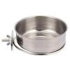 Stainless Steel Parrot Food Cups with Clamp view 4