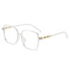 NOVESIXTDAT Oversized Square Reading Glasses, Computer Glasses for Eye Strain, Blue-Light-Blocking Reading Glasses (Color: Transparent, Size: +0.00) view 1