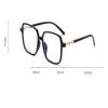 NOVESIXTDAT Oversized Square Reading Glasses, Computer Glasses for Eye Strain, Blue-Light-Blocking Reading Glasses (Color: Transparent, Size: +0.00) view 3