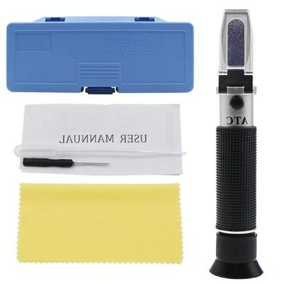 QRONCES Handheld Salinity Refractometer 0 to 100% Salinometer 1.000–1.070 Seawater Salt Concentration Tester for Aquarium