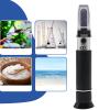 QRONCES Handheld Salinity Refractometer 0 to 100% Salinometer 1.000–1.070 Seawater Salt Concentration Tester for Aquarium view 2