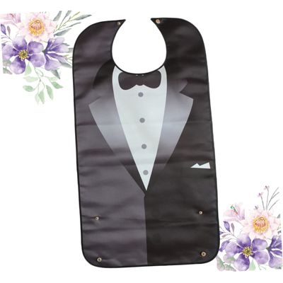 Adult Bib, Washable Spill Bib, Black
