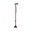 Adjustable Quad-Base Walking Cane for Older Men, Aluminum, Brown and Gold view 1