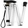 Folding Multifunctional Telescopic Walking Cane, Lightweight, Non-Slip, for Older Men, Blue/Silver Gift view 4