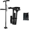 SilteD Four-Legged Walking Cane for Adults, Foldable and Telescopic Aluminum Alloy Cane view 1