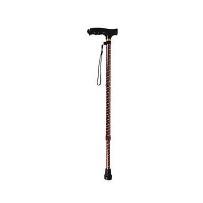 Crutch for Elderly Men, Lightweight Walking Cane, Single-Foot Crutch, Telescopic Aluminum Alloy, Bronze