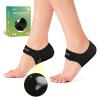 Welnove Heel Protectors for Plantar Fasciitis, Gel Heel Cups for Women and Men, Heel Spurs, Pain Relief, Achilles Tendonitis, Dry Heels (Black, Size S) view 1
