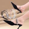 E-ALLDIR 2-Piece Removable Elastic High-Heel Shoe Straps, Clear view 4