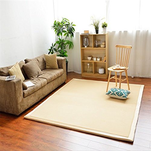 Dmkjdzsw Baby Play Mat, Crawling Mat, Rectangular, Green, Tatami Yoga Mat, Light Brown, 200 × 260 cm