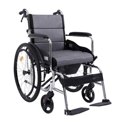 Rieort Transport Wheelchair, Adjustable Backrest, Folding Wheelchair with Hand Brakes, Carbon Steel, 220 lb Capacity, Manual Wheelchair for Adults