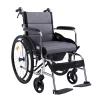 Rieort Transport Wheelchair, Adjustable Backrest, Folding Wheelchair with Hand Brakes, Carbon Steel, 220 lb Capacity, Manual Wheelchair for Adults view 1