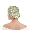 Shower Cap, 1970s Retro Daisy Flower Pattern, Reusable, Elastic, Waterproof view 4